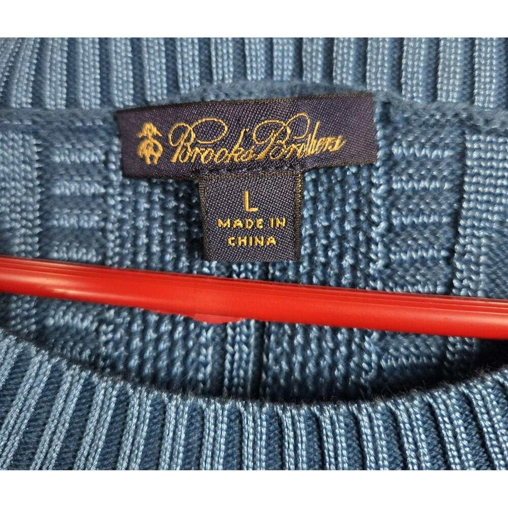 Brooks Brothers Women's Size Large Blue Braided Sweater Vest - Picture 2 of 5